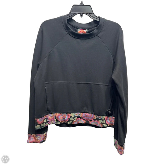 Top Long Sleeve By Johnny Was In Black & Pink, Size: S