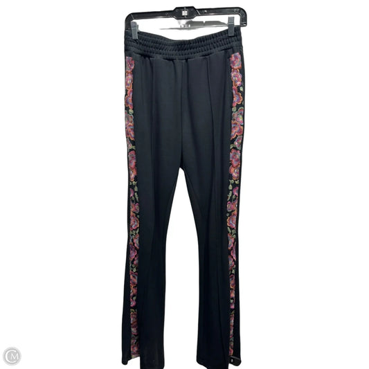 Pants Lounge By Johnny Was In Black & Pink, Size: Xs