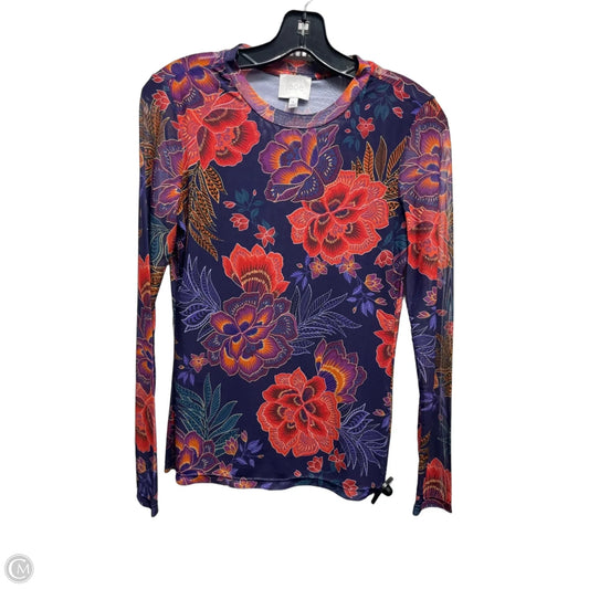 Top Long Sleeve By Johnny Was In Blue & Purple, Size: S