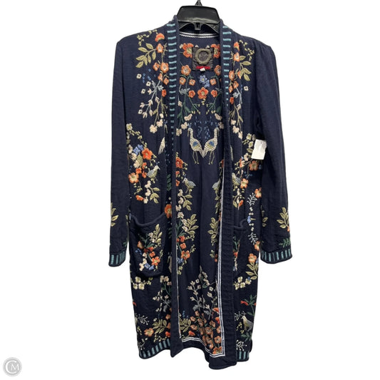 Cardigan By Johnny Was In Blue & Orange, Size: S