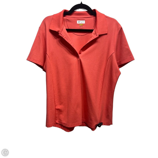 Top Short Sleeve By Greg Norman In Coral, Size: Xl