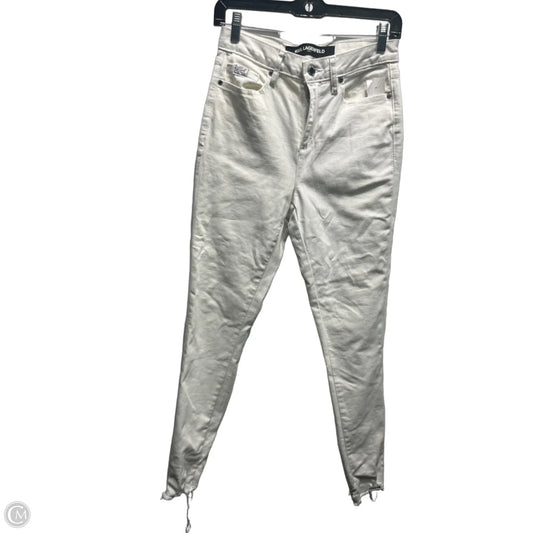 Jeans Designer By Karl Lagerfeld In White, Size: 2