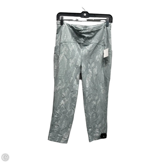 Athletic Capris By Lululemon In Green & White, Size: 10
