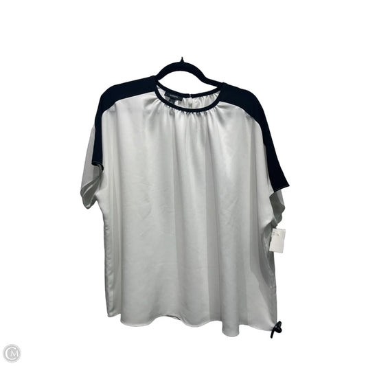 Top Short Sleeve By Alfani In Black & White, Size: L