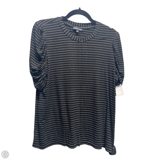 Top Short Sleeve By Modern Works In Black & White, Size: L