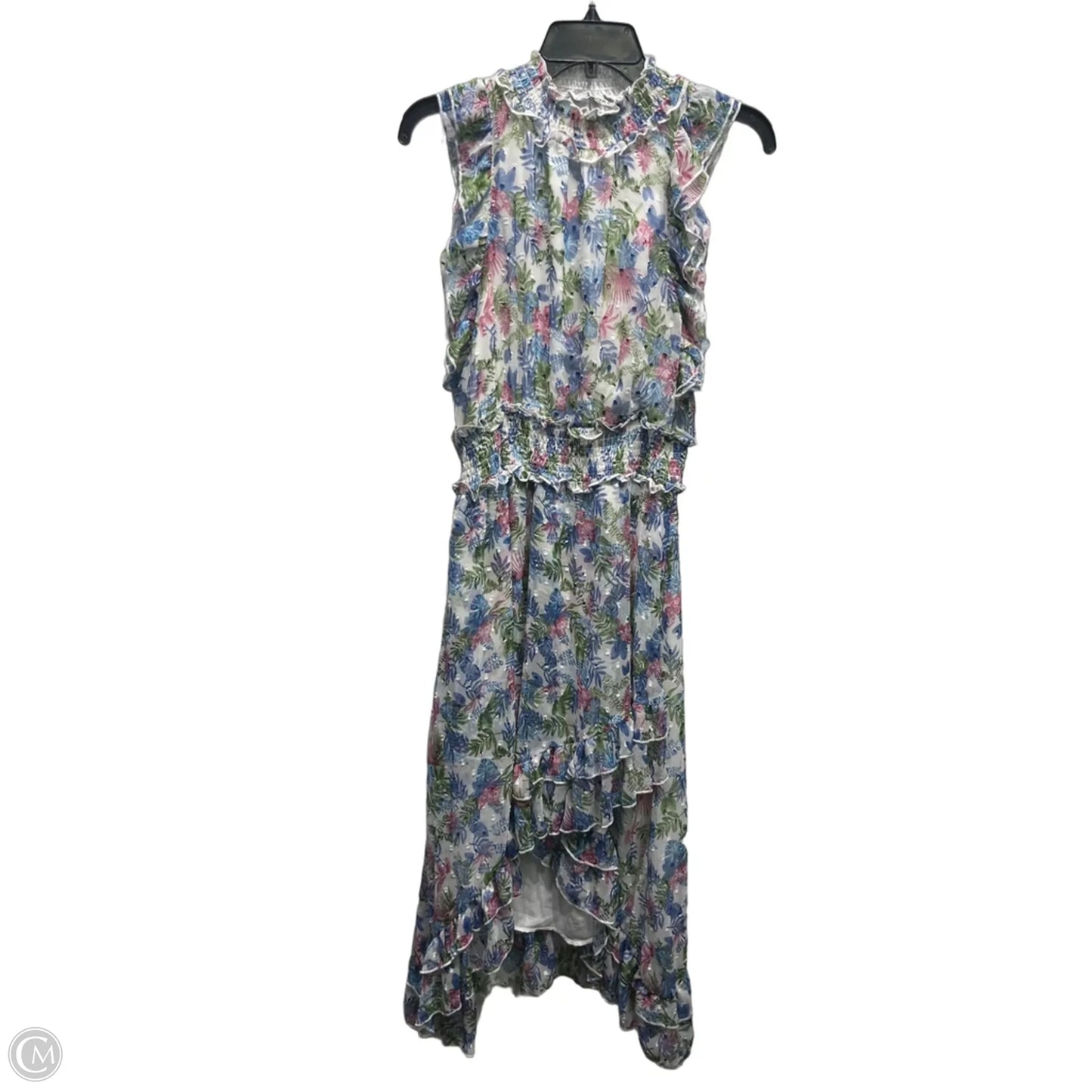 Dress Casual Midi By Walter Baker In Blue & Pink, Size: S