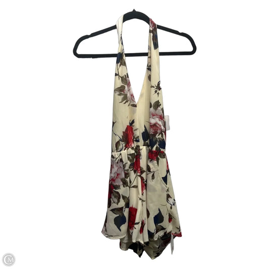 Romper By cecico In Cream & Red, Size: S