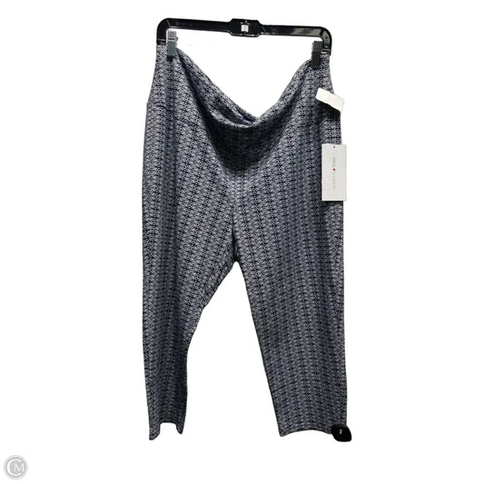 Capris By Intro In Blue & White, Size: 2x