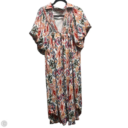 Dress Casual Maxi By Anniewear In Orange & White, Size: L