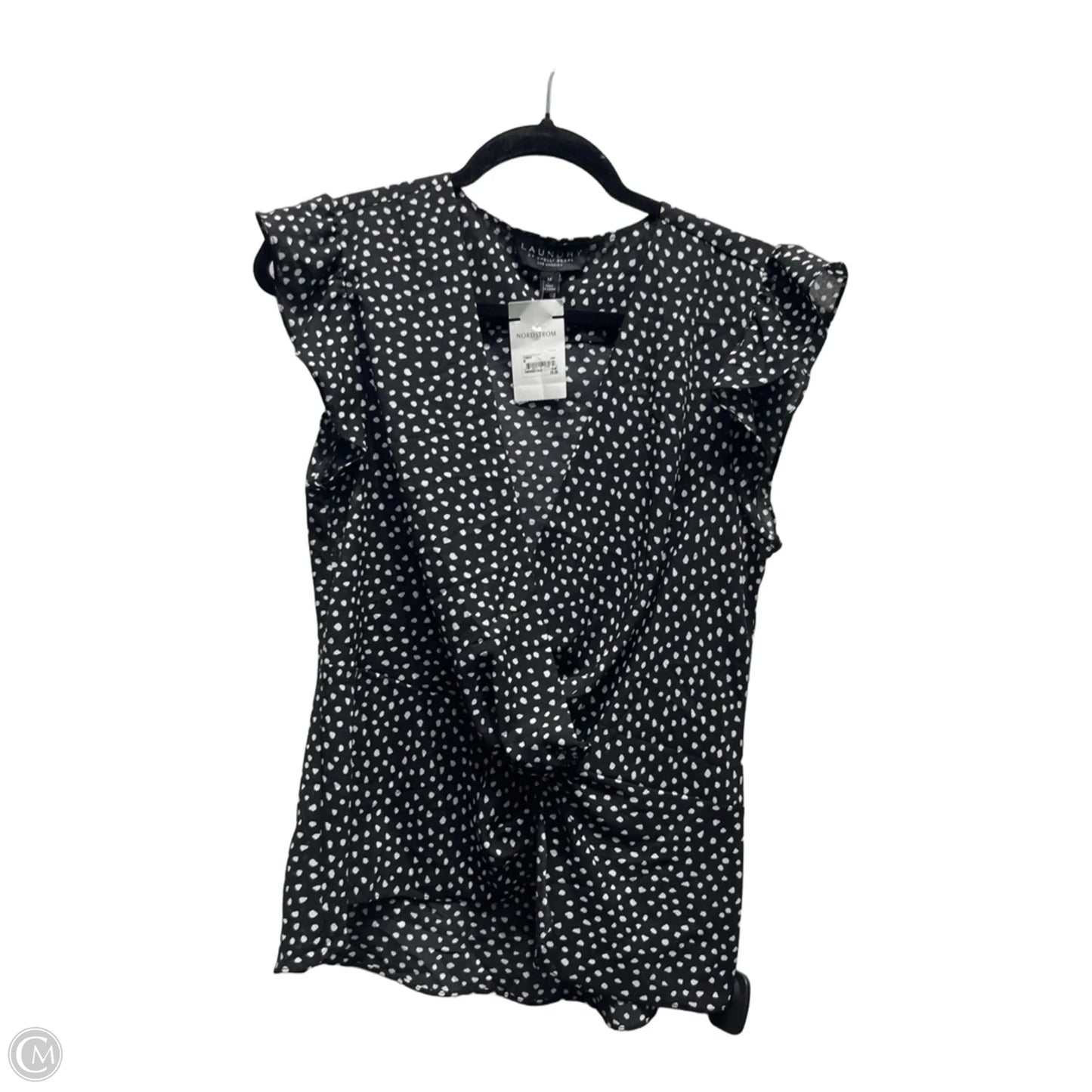 Top Short Sleeve By Laundry In Black & White, Size: M