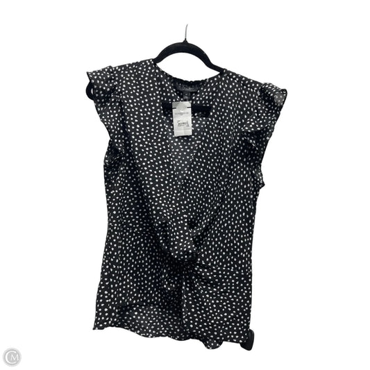 Top Short Sleeve By Laundry In Black & White, Size: M
