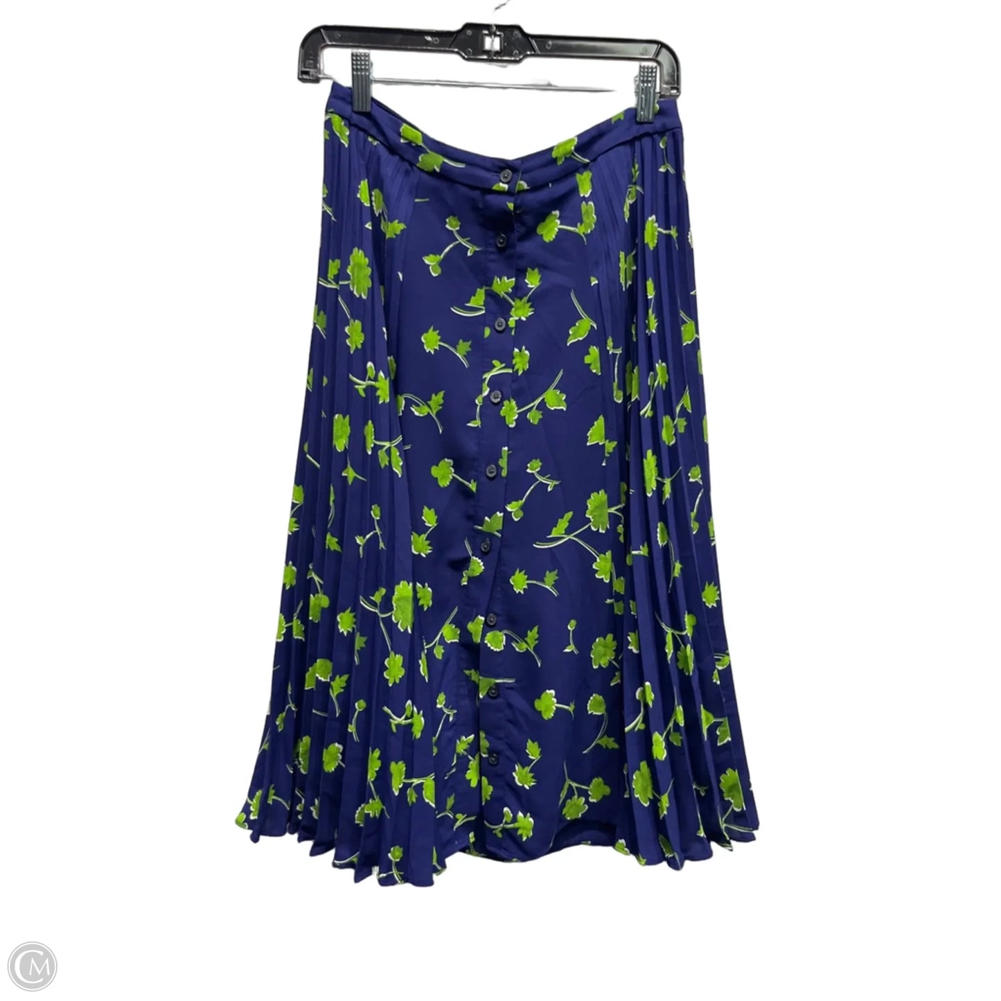 Skirt Midi By Banana Republic In Blue & Green, Size: 2
