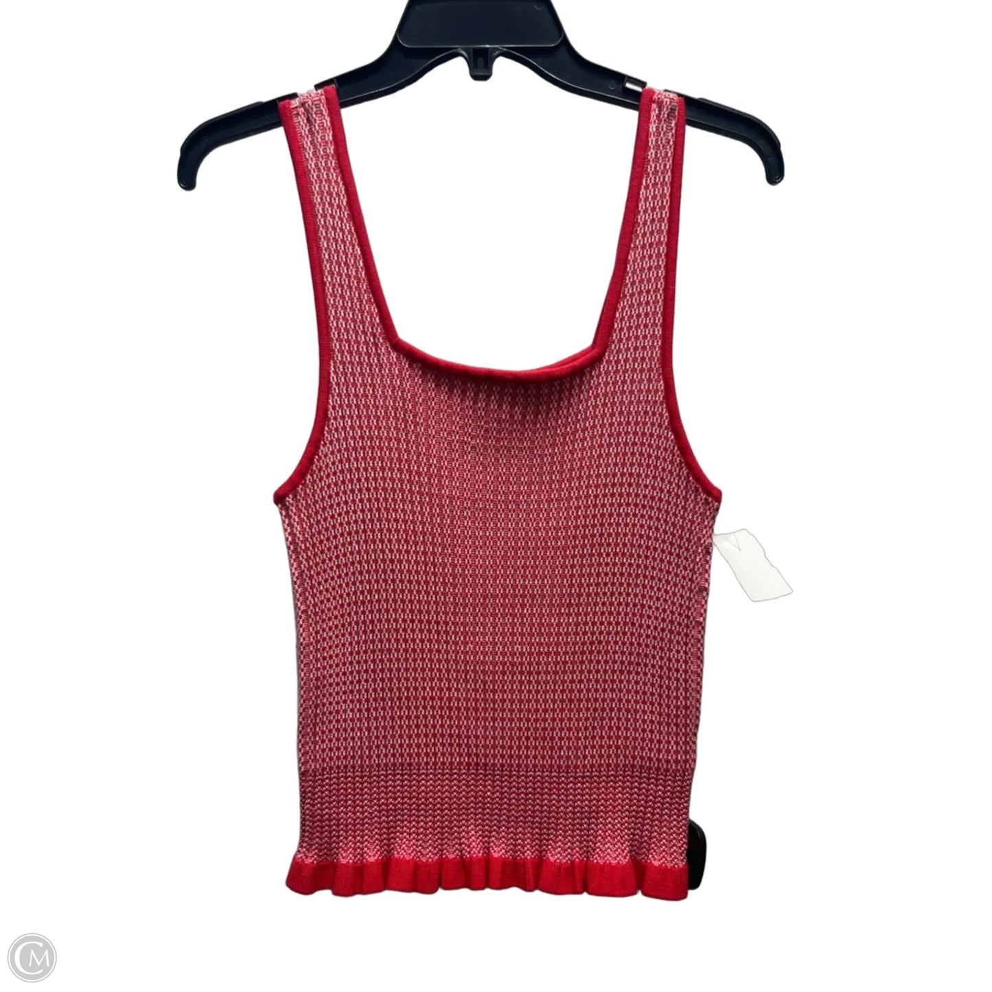 Top Sleeveless By Democracy In Red & White, Size: L