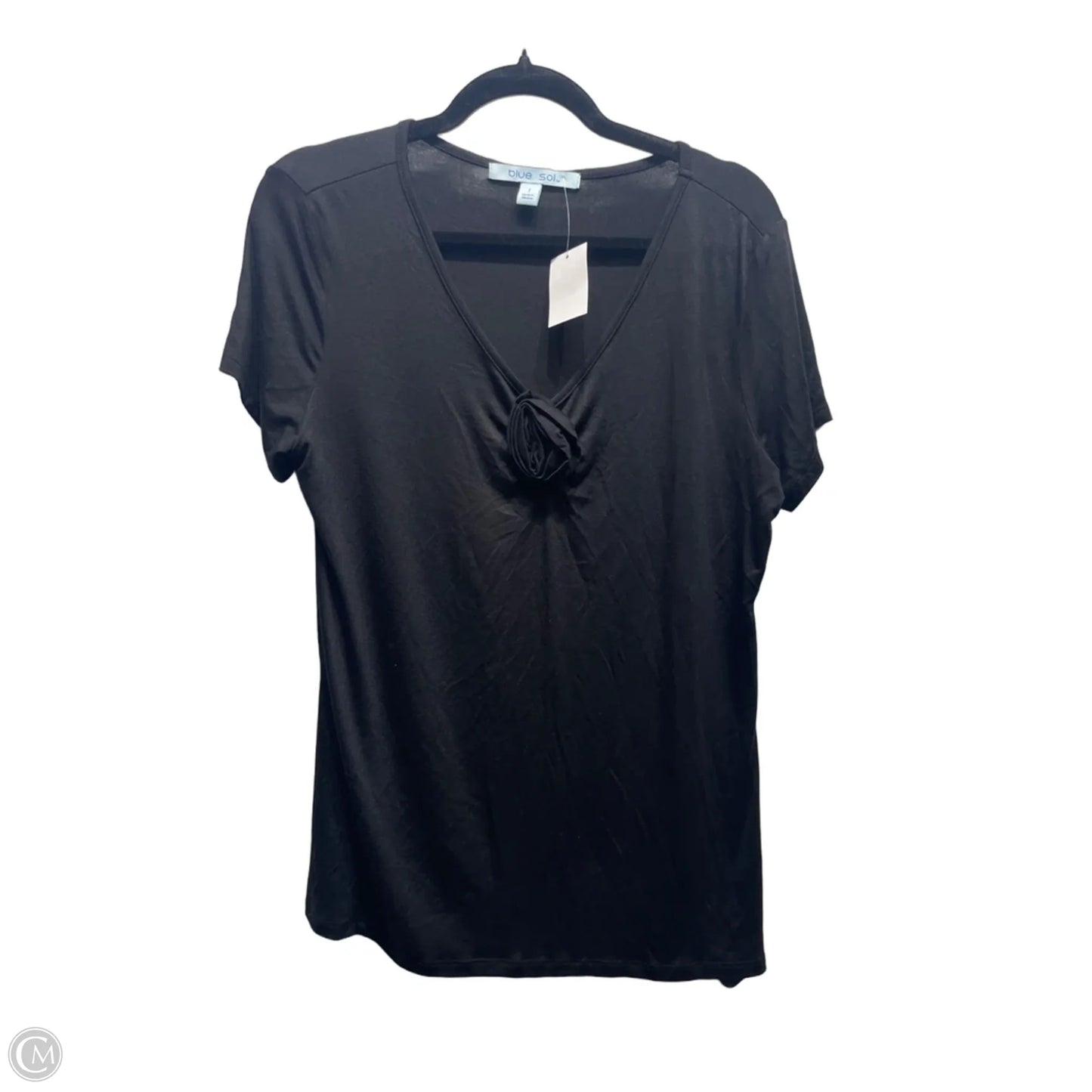 Top Short Sleeve By Blue Sol In Black, Size: L