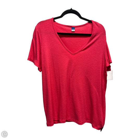 Top Short Sleeve Basic By Old Navy In Pink, Size: L