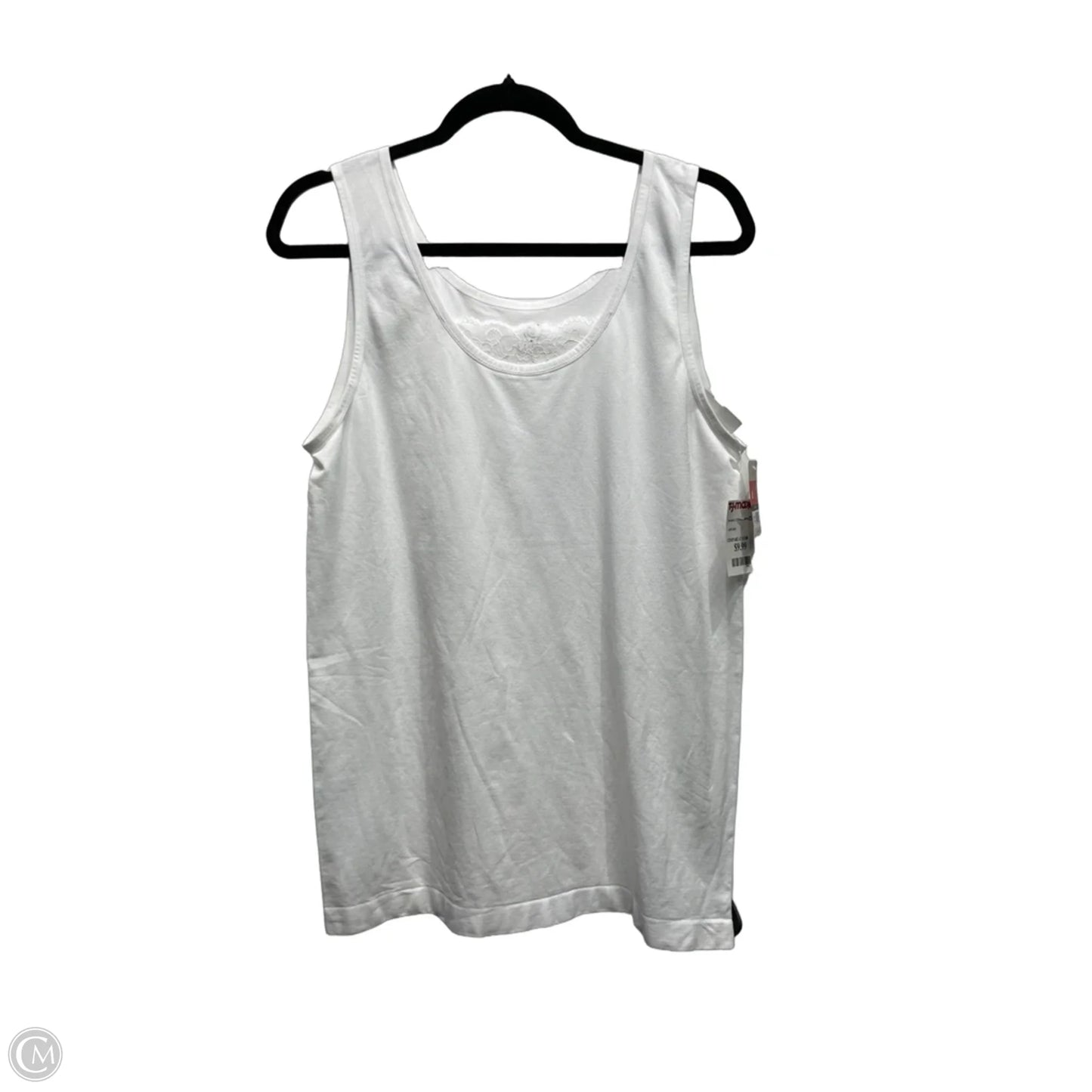 Top Sleeveless Basic By jillia In White, Size: 2x