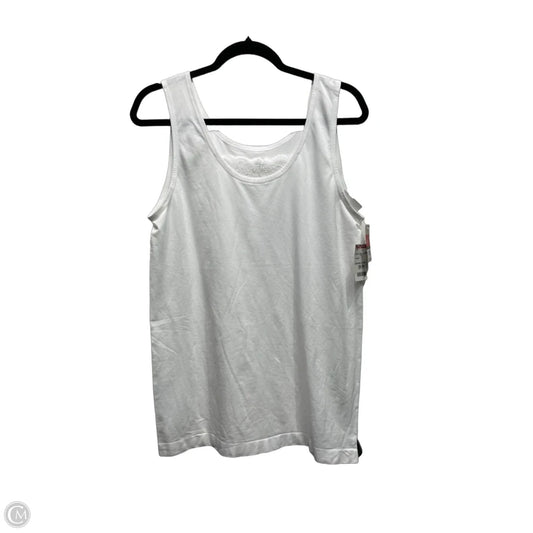 Top Sleeveless Basic By jillia In White, Size: 2x