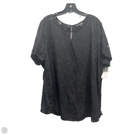 Top Short Sleeve By Torrid In Black, Size: 2x