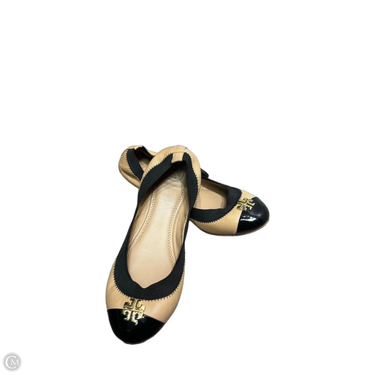 Shoes Designer By Tory Burch In Black & Tan, Size: 5.5