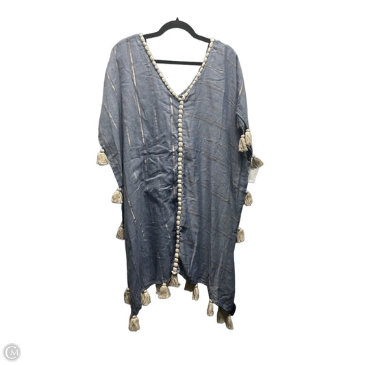 Swimwear Cover-up By Clothes Mentor In Blue & Tan, Size: L