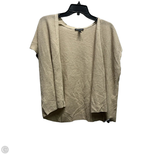 Sweater Short Sleeve By Eileen Fisher In Tan, Size: L
