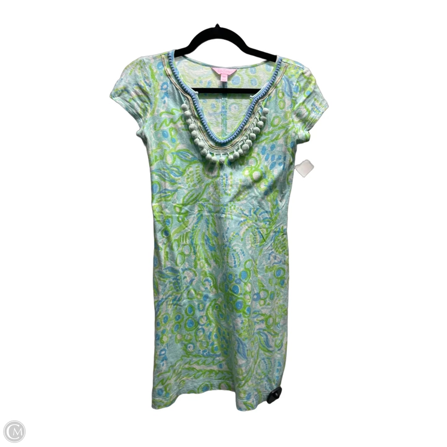 Dress Designer By Lilly Pulitzer In Blue & Green, Size: Xxs