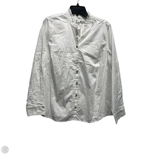 Top Long Sleeve By J. Crew In White, Size: Xxl