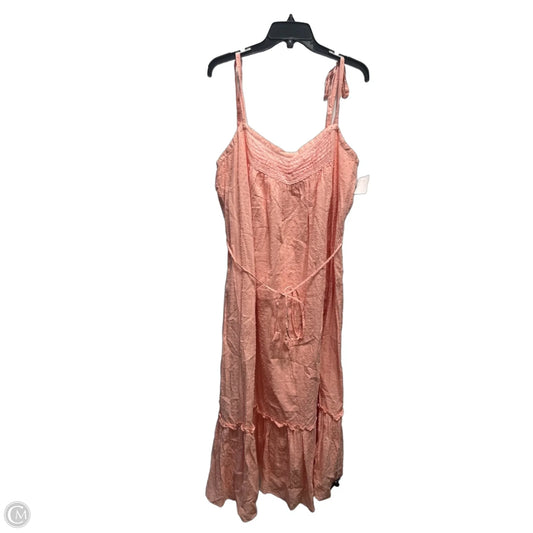 Dress Casual Maxi By Rebecca Taylor In Peach, Size: Xlarge