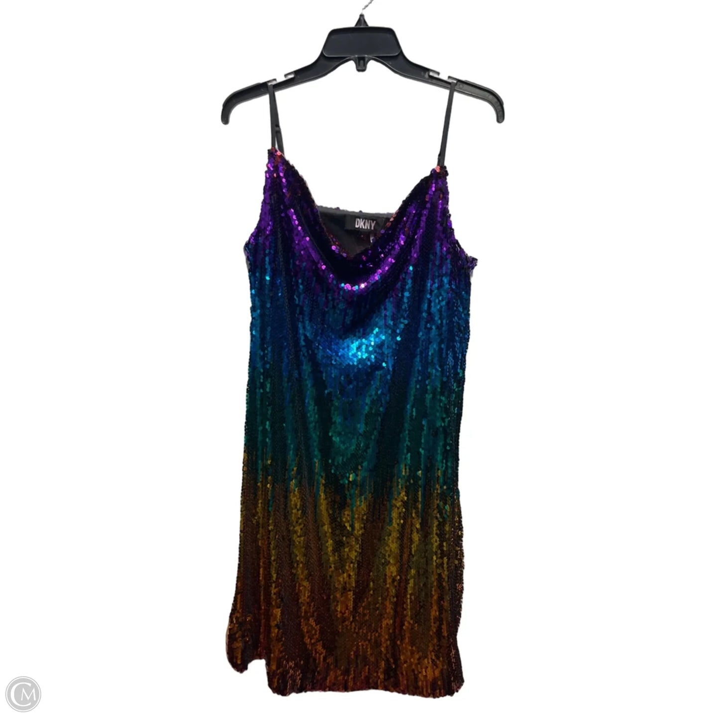 Dress Party Short By Dkny In Rainbow Print, Size: M