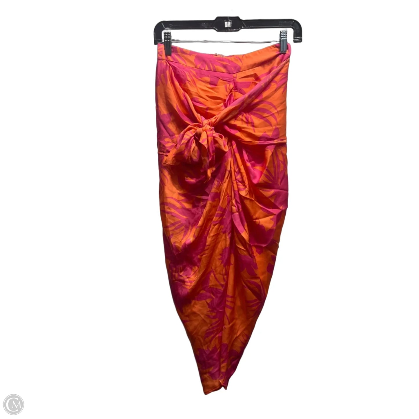 Skirt Midi By Vestique In Orange & Pink, Size: S