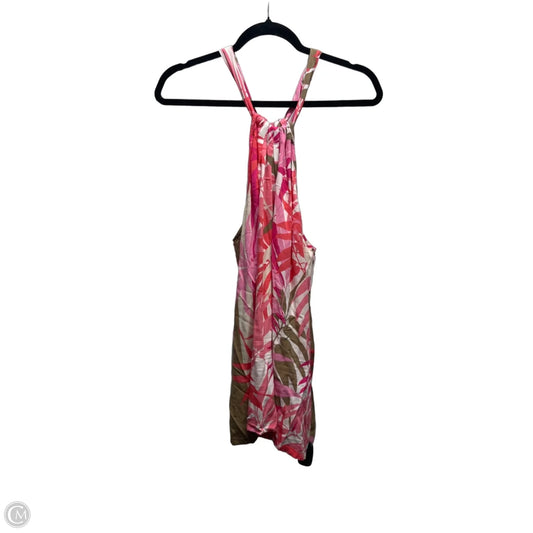 Top Sleeveless By Tommy Bahama In Brown & Pink, Size: L