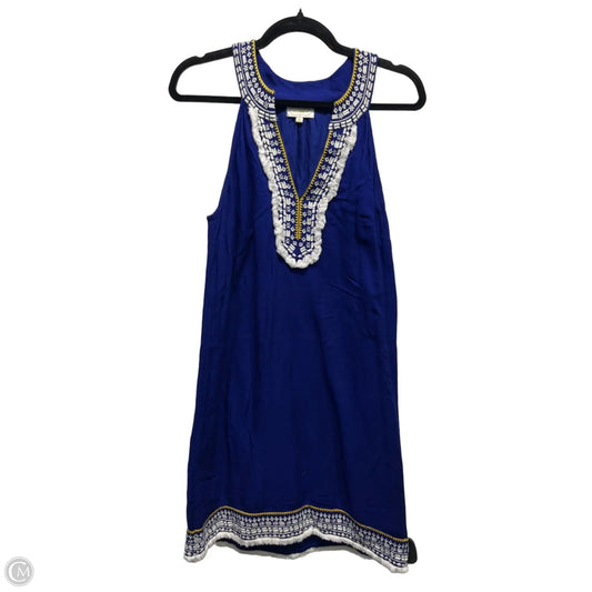Dress Casual Short By Mudpie In Blue & Yellow, Size: M