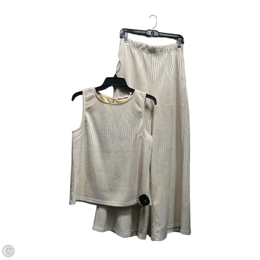 Top Sleeveless By Oddi In Cream, Size: S