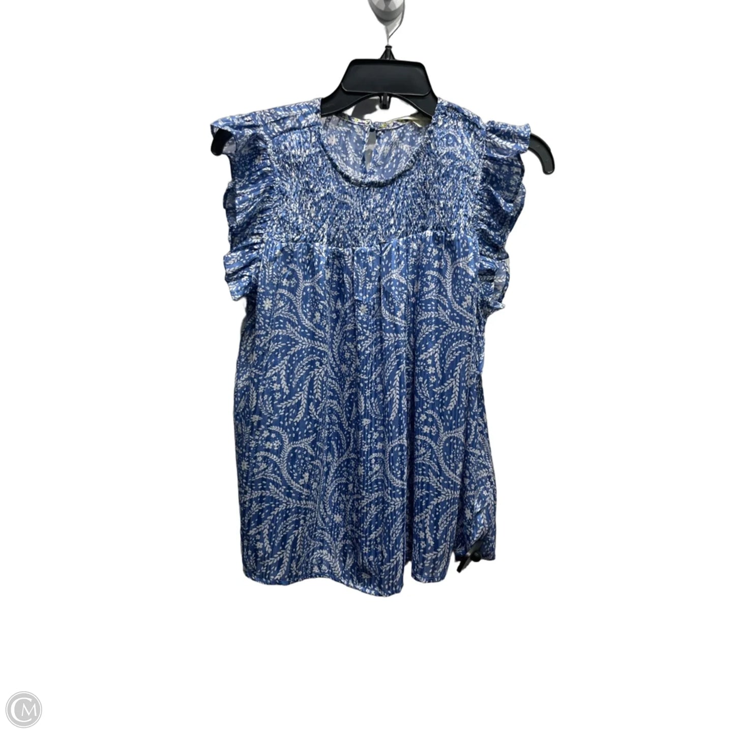 Top Short Sleeve By Umgee In Blue, Size: S