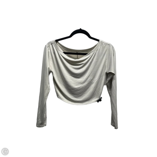 Athletic Top Long Sleeve Collar By Lululemon In Cream, Size: Xs