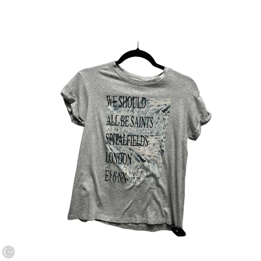 Top Short Sleeve Designer By All Saints In Grey, Size: Xs