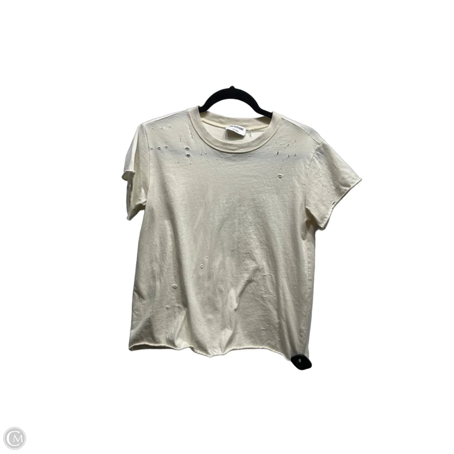 Top Short Sleeve By LNA CLOTHING In Cream, Size: Xs