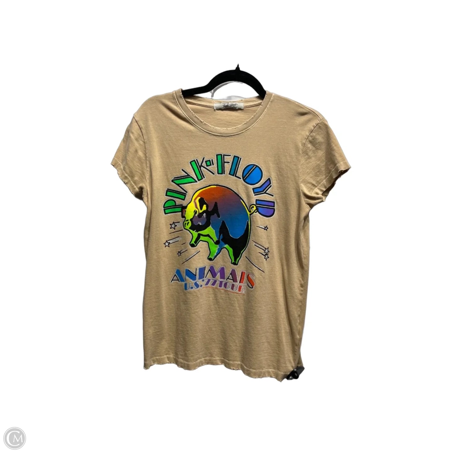 Top Short Sleeve By Junk Food In Green & Tan, Size: Xs
