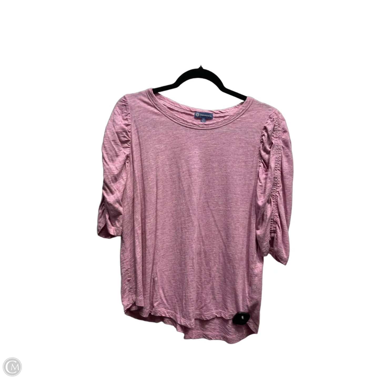 Top Short Sleeve By Democracy In Pink, Size: 1x