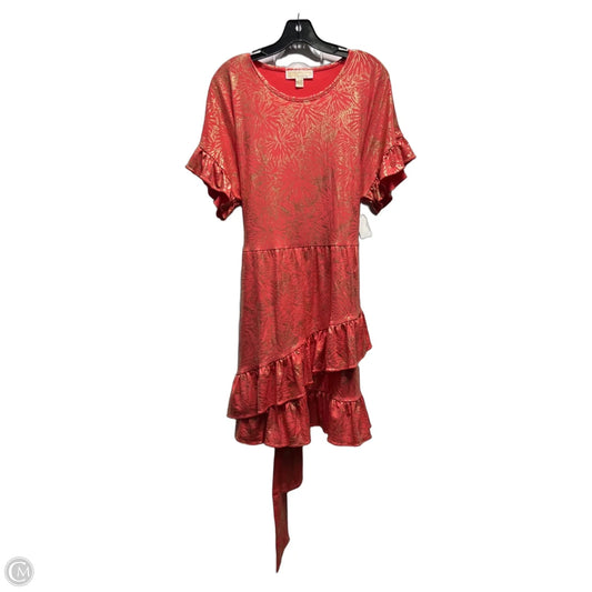 Dress Casual Short By Michael By Michael Kors In Coral, Size: Xl