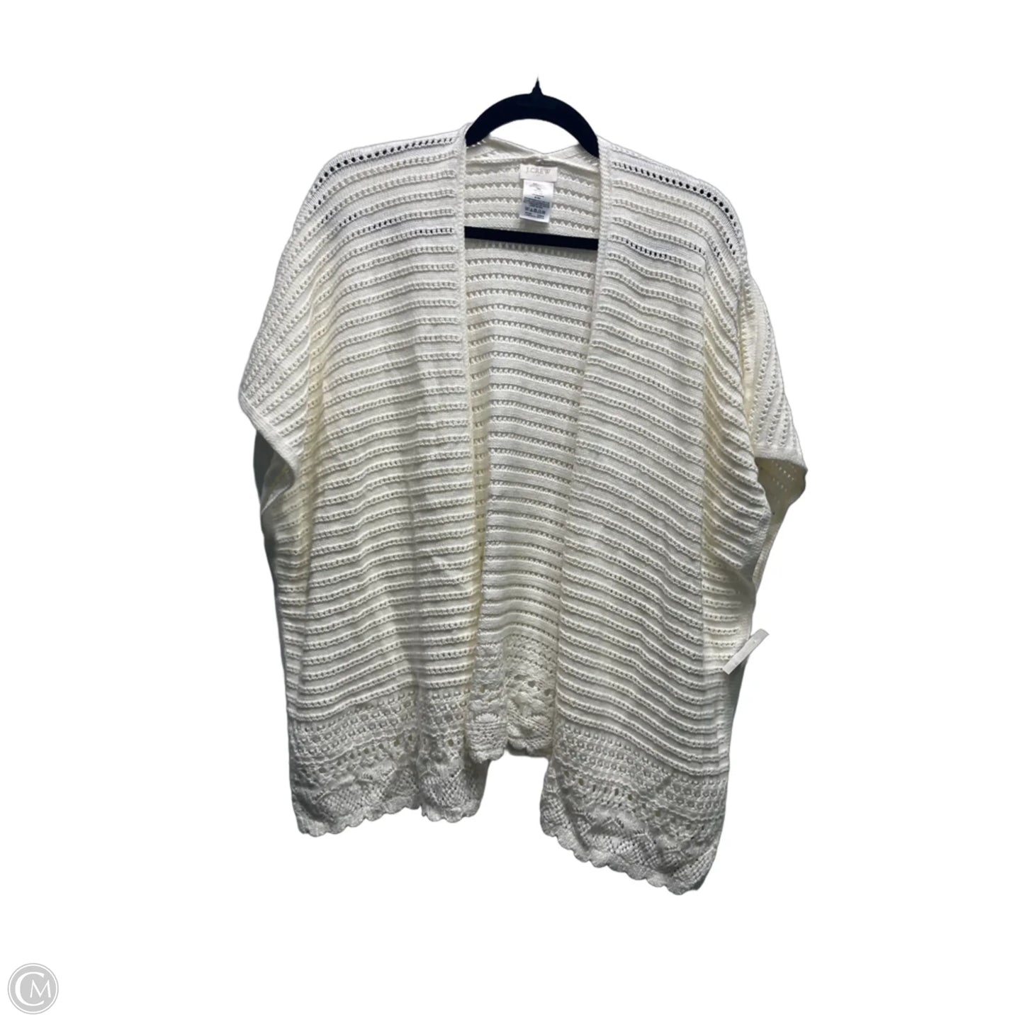 Sweater Short Sleeve By J. Crew In White, Size: Osfm