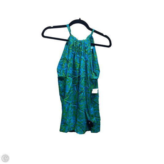 Top Sleeveless Designer By Escada In Blue & Green, Size: S