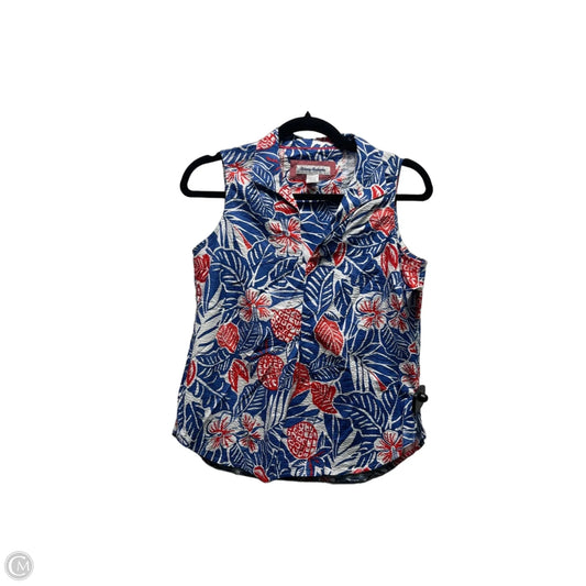 Top Sleeveless By Tommy Bahama In Blue & Red, Size: Xxs