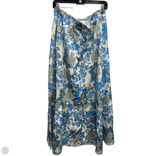 Skirt Maxi By Topshop In Blue & Green, Size: 14