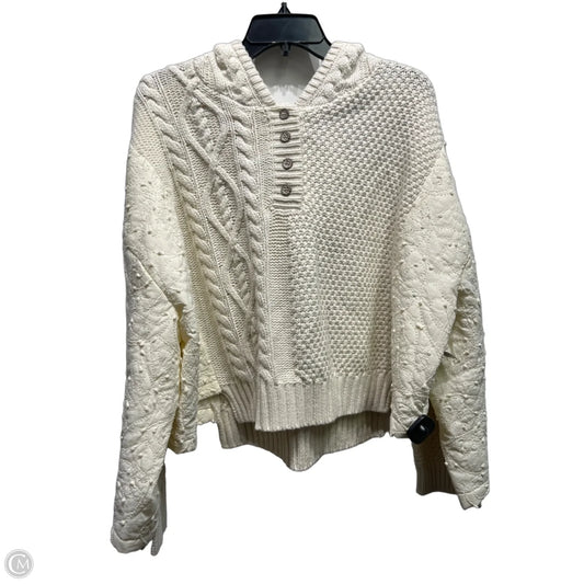 Sweatshirt Hoodie By Pol In Cream, Size: S