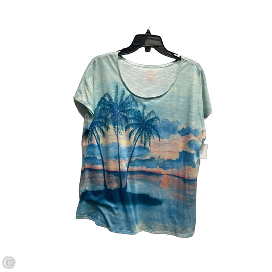 Top Short Sleeve By sun bay In Blue & Green, Size: Xl
