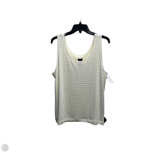 Top Sleeveless By Chicos In Cream & Silver, Size: Xl