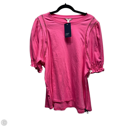 Top Short Sleeve By Crown And Ivy In Pink, Size: Xxl