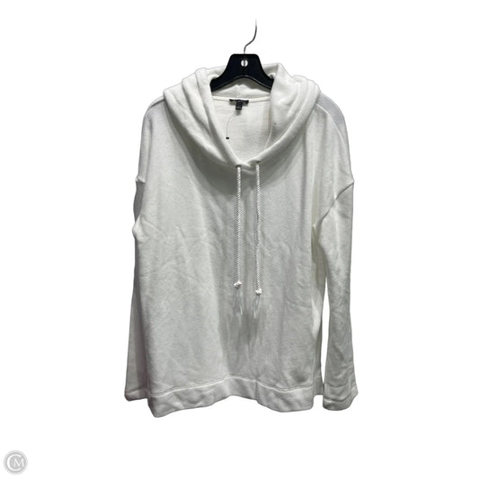 Sweatshirt Hoodie By Talbots In White, Size: L