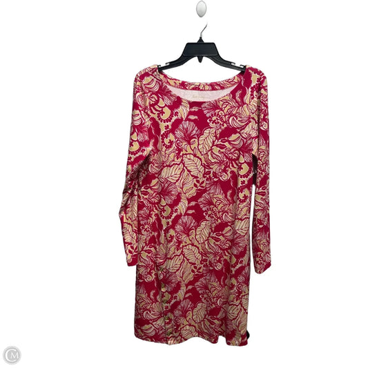 Dress Designer By Lilly Pulitzer In Cream & Red, Size: L